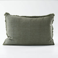 Luca Boho Khaki Linen Cushion | Assorted Sizes