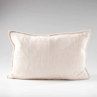 Myra Linen Cushion | Musk/White Stripe