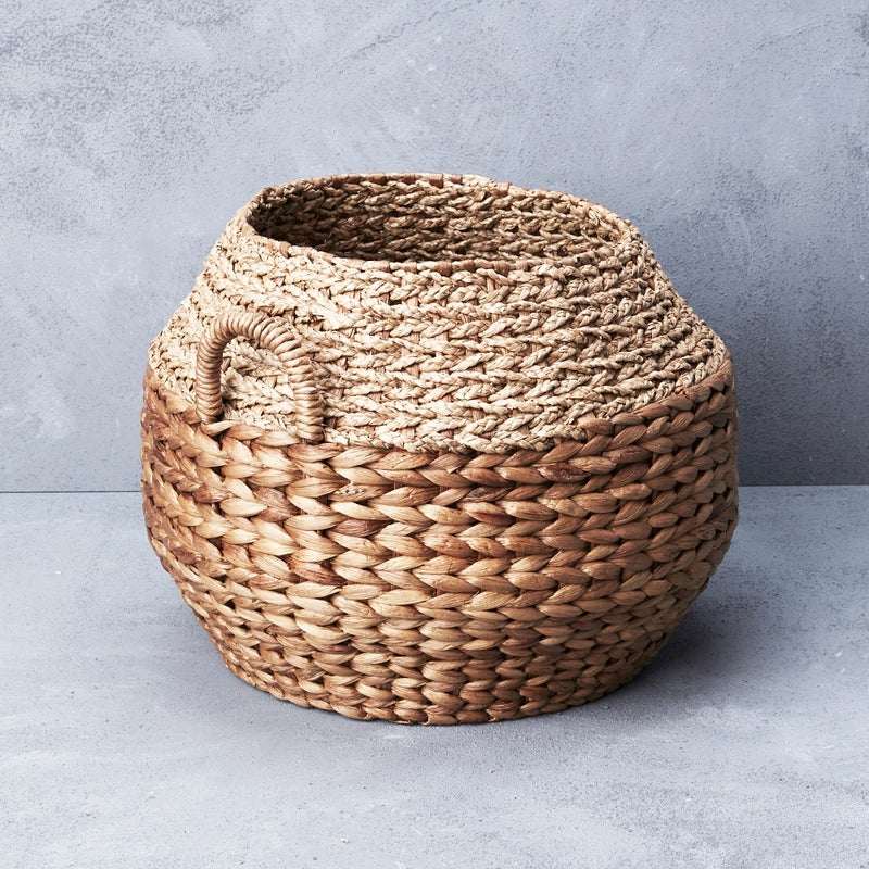 Waterhyacinth & Mendong Grass Basket with Handles