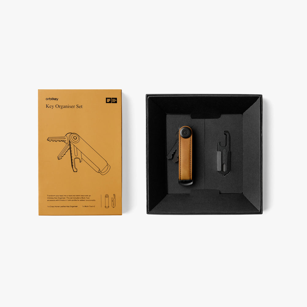 Key Organiser Gift Set | Chestnut with Multi Tool