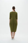 Diagonal Seam Dress (Lighter Weight) | Moss