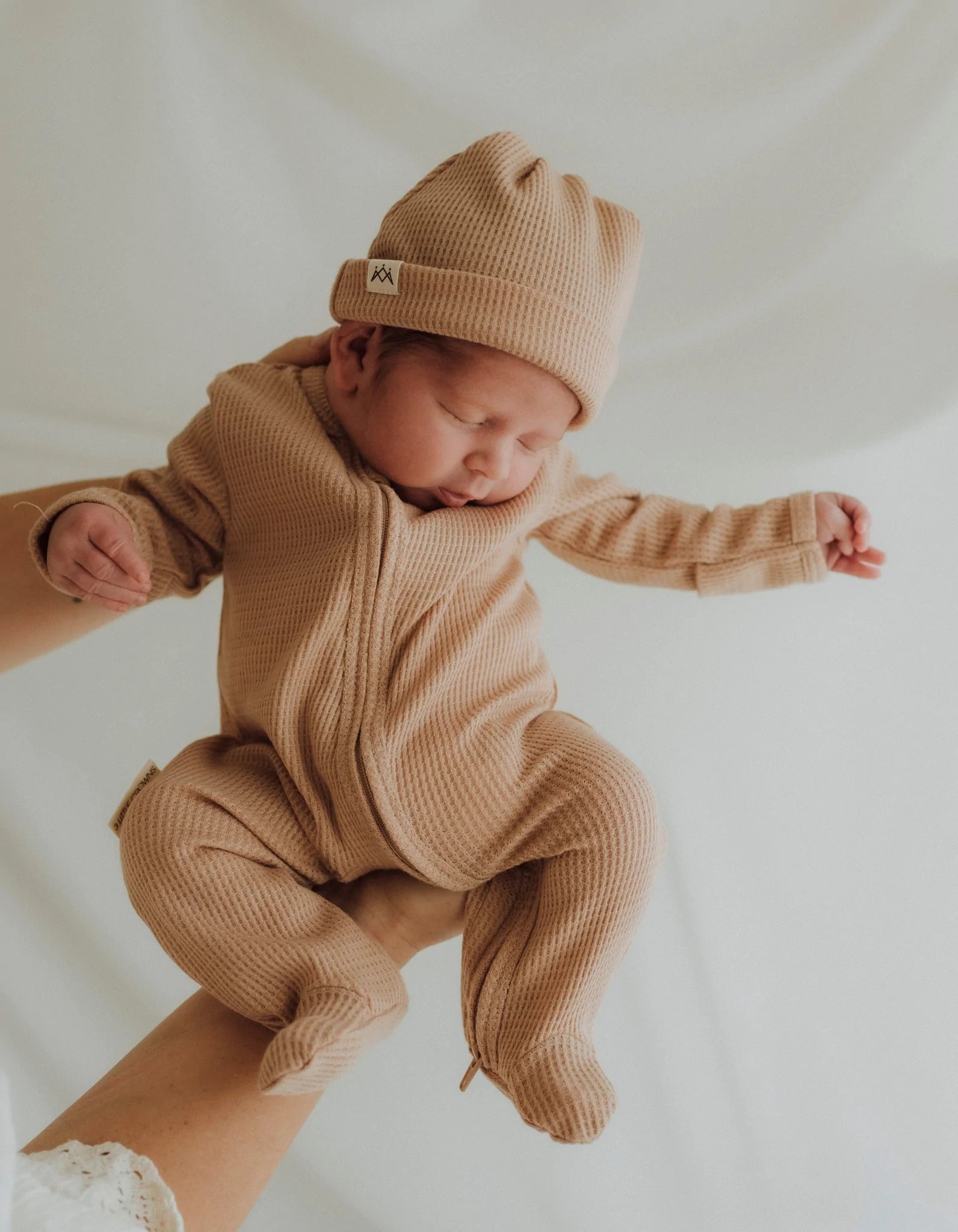 My First Outfit | Footed Overalls & Beanie Set | Boxed