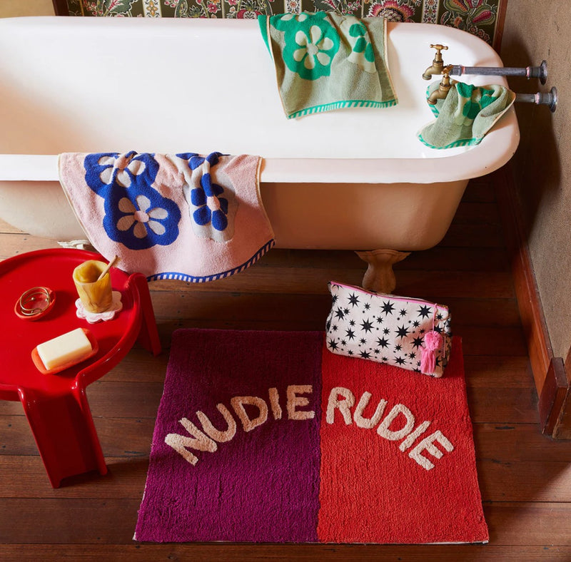 Tula Nudie Rudie Bathmat | Poppy