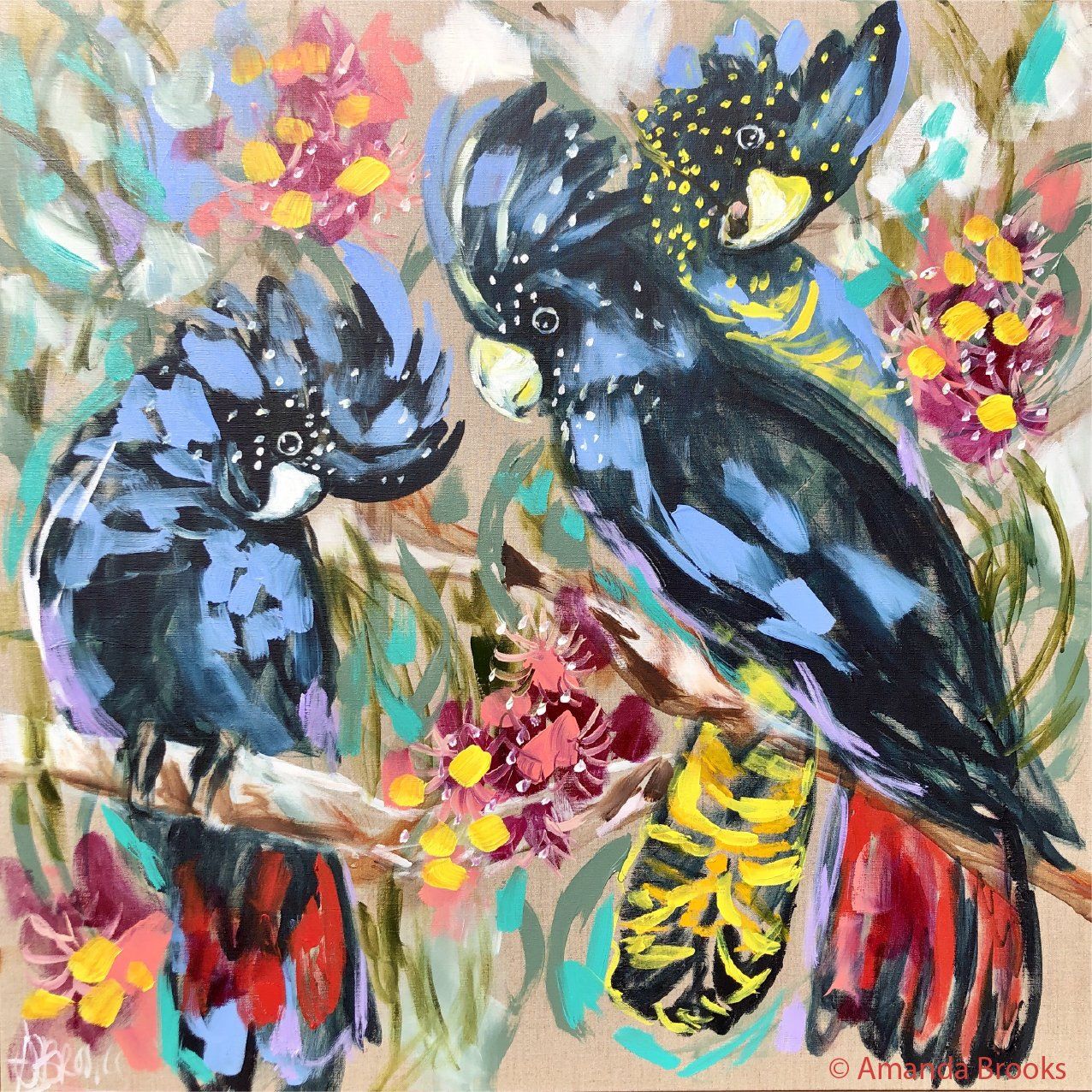 Bird Art By Amanda Brooks | Stone Drink Coaster Collection