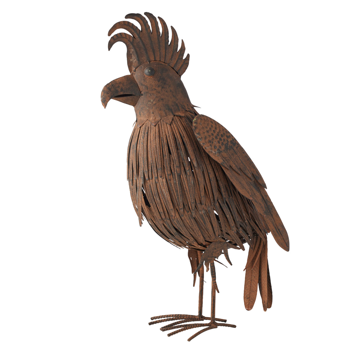 Rustic Cockatoo Garden Statue