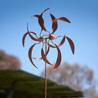 Double Rust Windmill | Wind Spinner on Stake