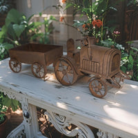 Decorative Rust Tractor w/Wagon