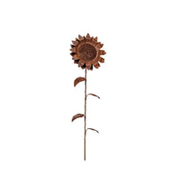 Rusty Sunflower Stake | Garden Ornament