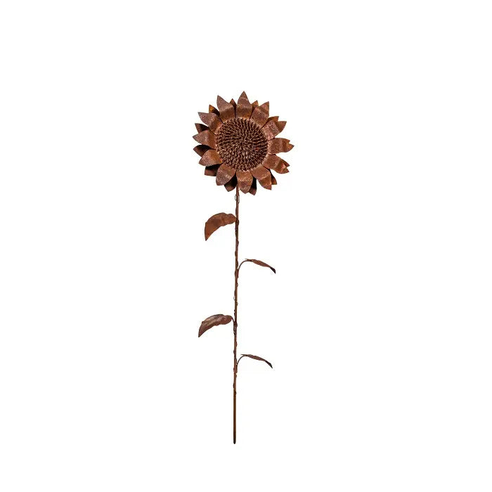 Rusty Sunflower Stake | Garden Ornament