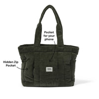 Everyday Tote | Moss Green Corduroy