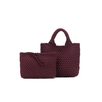 Riviera 2 Piece Mini Tote Handbag | Burgundy