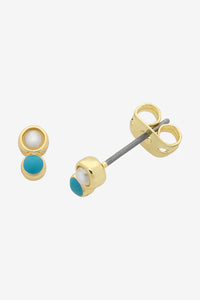 Heather Gold Aqua Earring