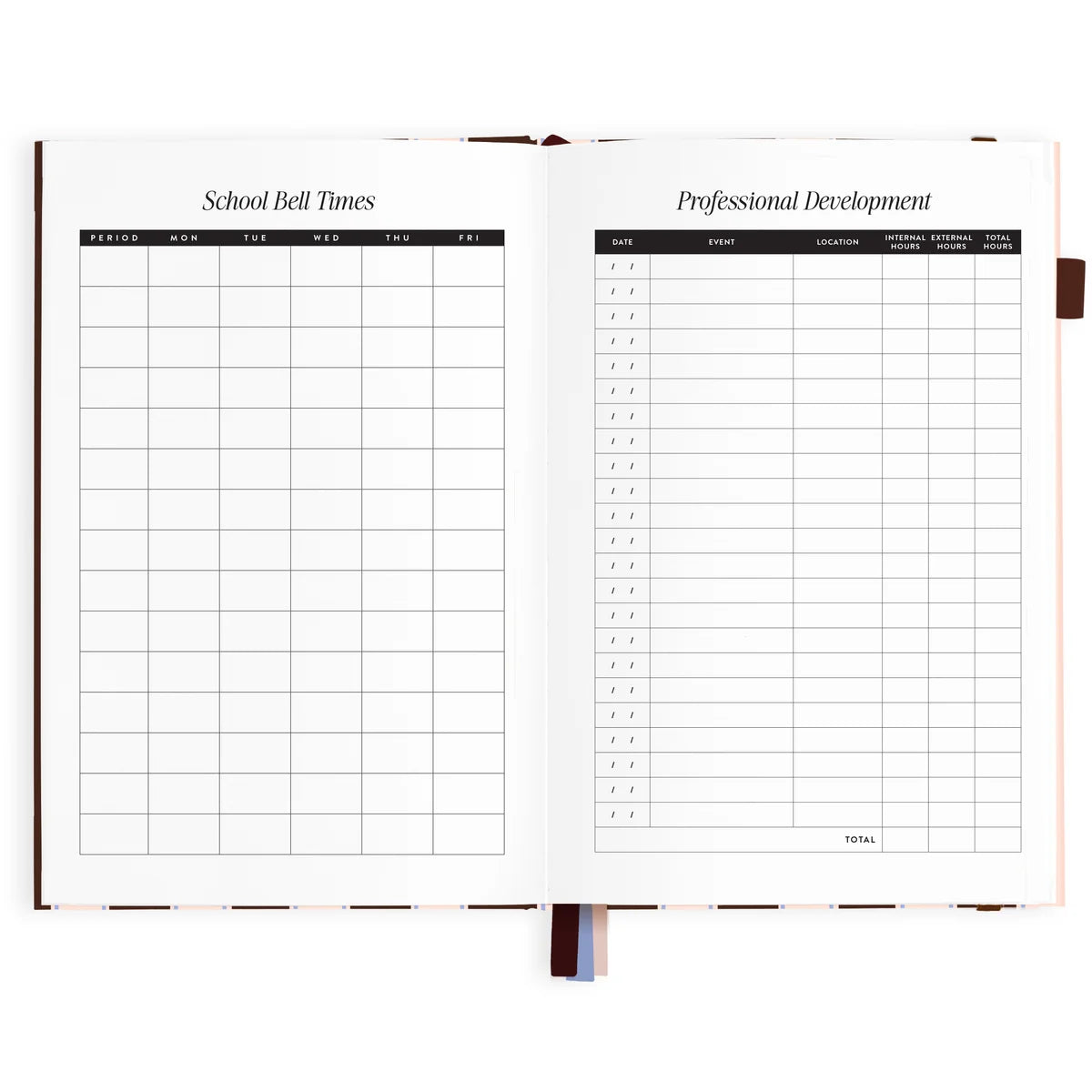 2027 A5 Academic Vertical Planner | Chocolate Stripe