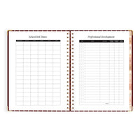 2027 A4 Academic Vertical Planner | Merlot Pinstripe