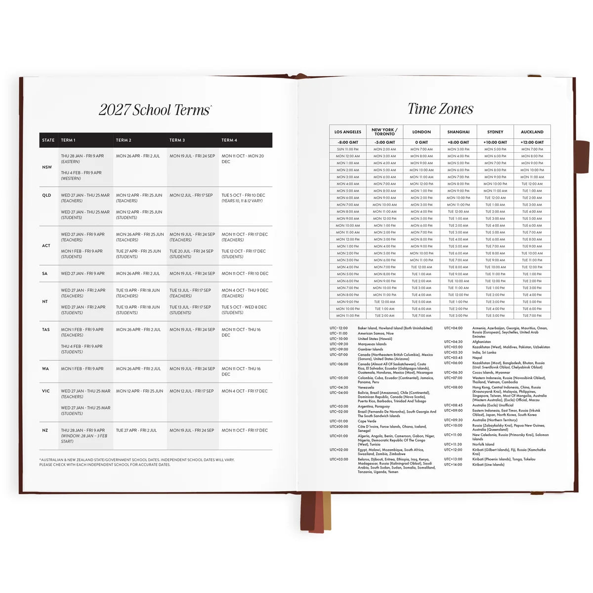 2027 A5 Vertical Planner | Chocolate