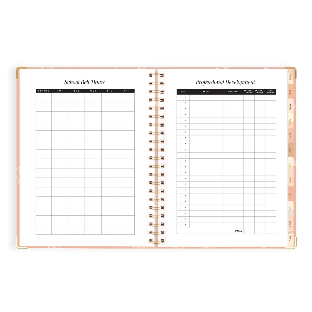 2027 A4 Academic Vertical Planner | Amalfi Peach