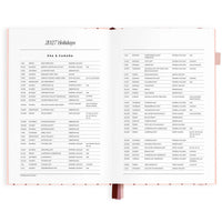2027 A5 Horizontal Planner | Rosé Pinstripe