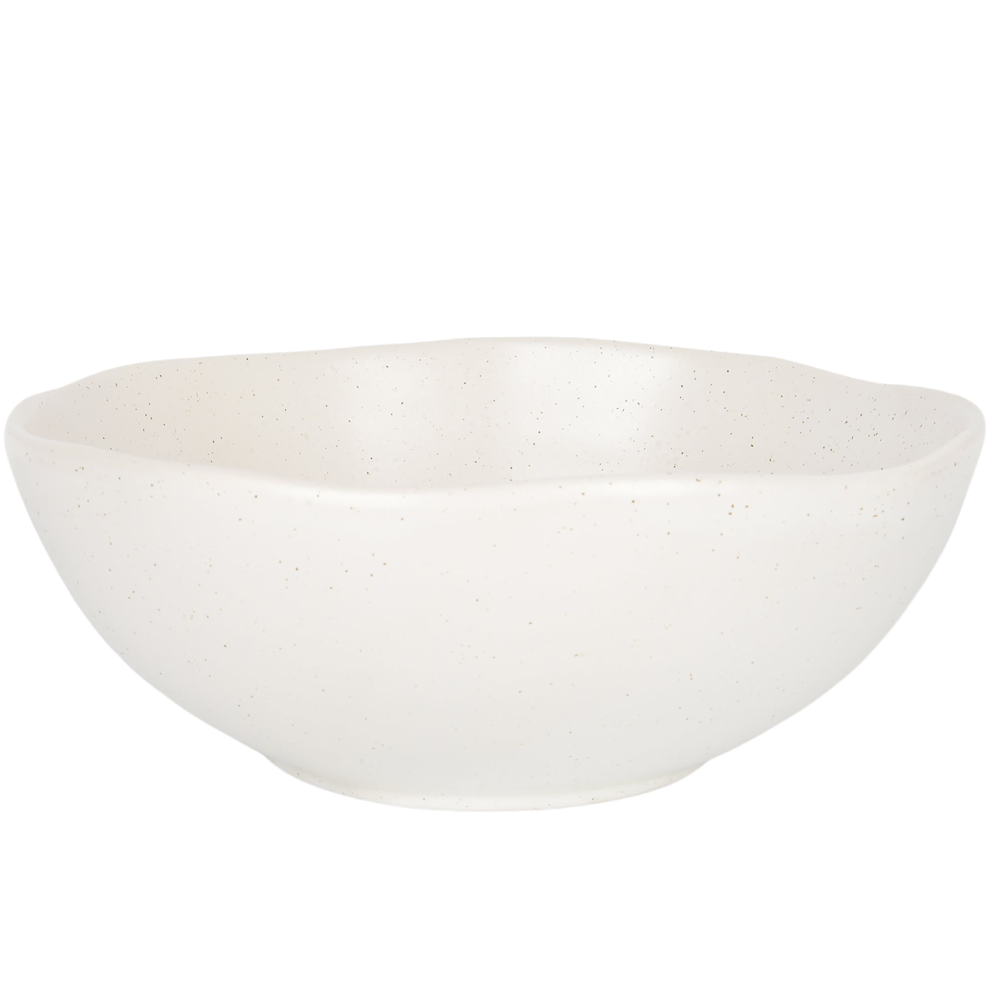 Ceramic Salad Bowl Speckled White