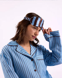 Silk Eyemask | Iced Chocolate Stripes
