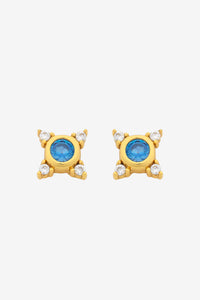 Lauren Soft Gold Aqua Stud