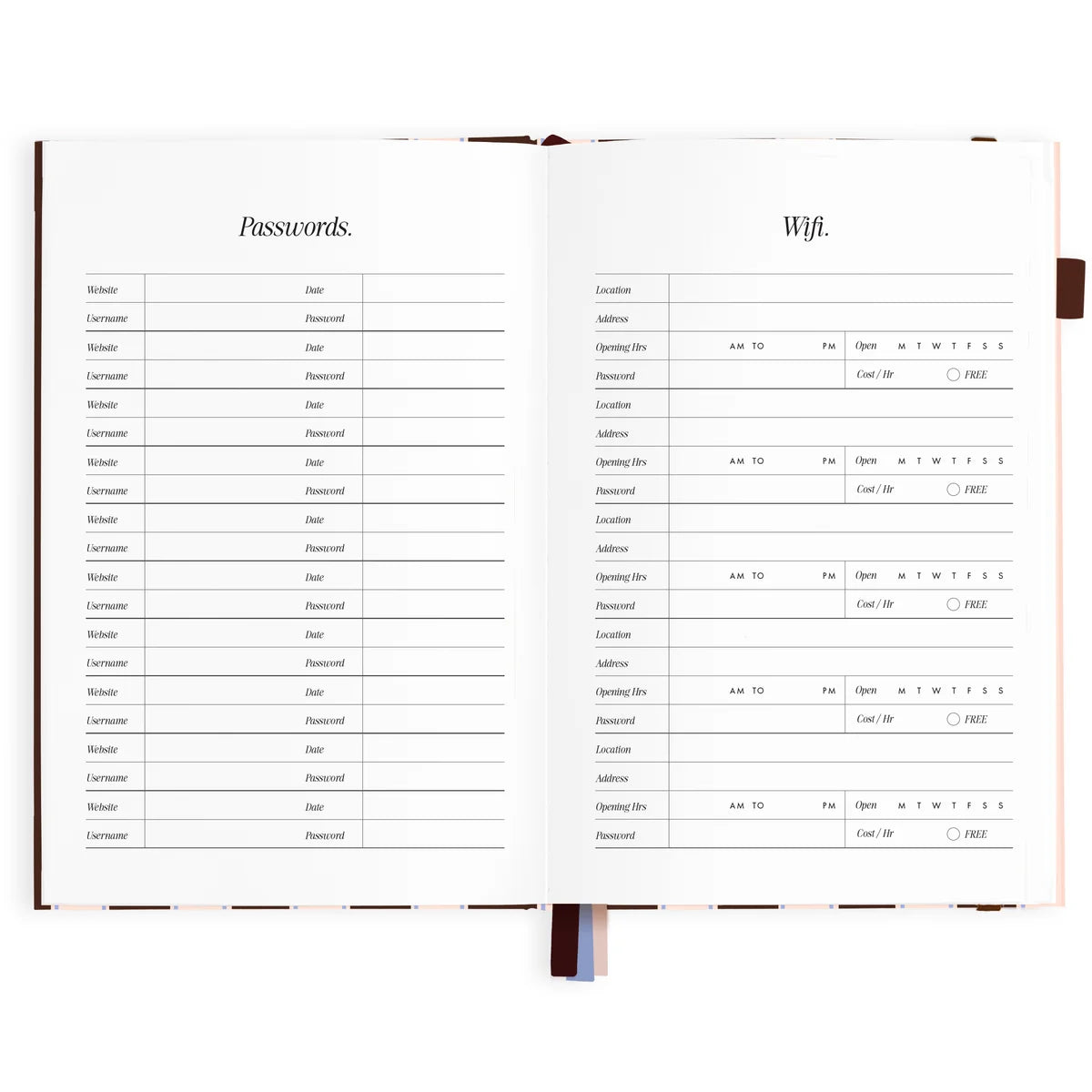 2027 A5 Academic Vertical Planner | Chocolate Stripe