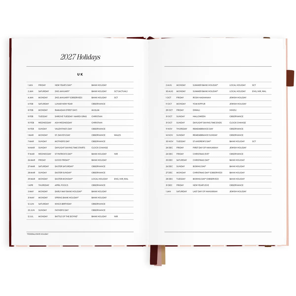 2027 A5 Vertical Planner | Sorrento