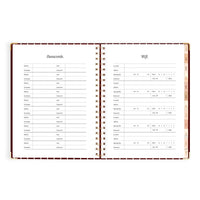 2027 A4 Academic Vertical Planner | Merlot Pinstripe