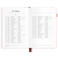 2027 A5 Horizontal Planner | Rosé Pinstripe