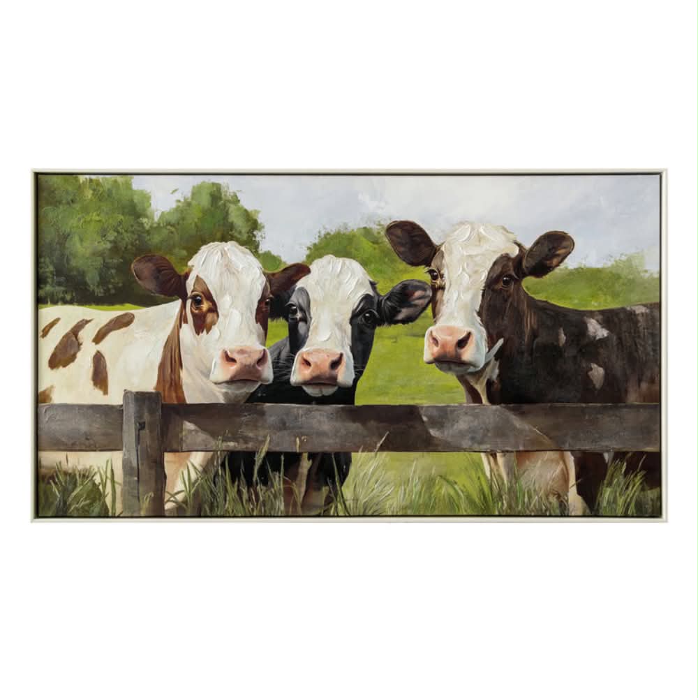 Moo-ving Moment Painting | Framed Canvas Art | 113x63cm