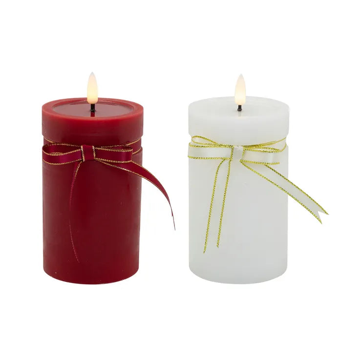 Pillar LED Wax Candle 7.5x12.5cm