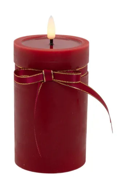 Pillar LED Wax Candle 7.5x12.5cm
