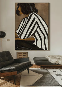Linear Grace Framed Canvas Art | 100x140cm
