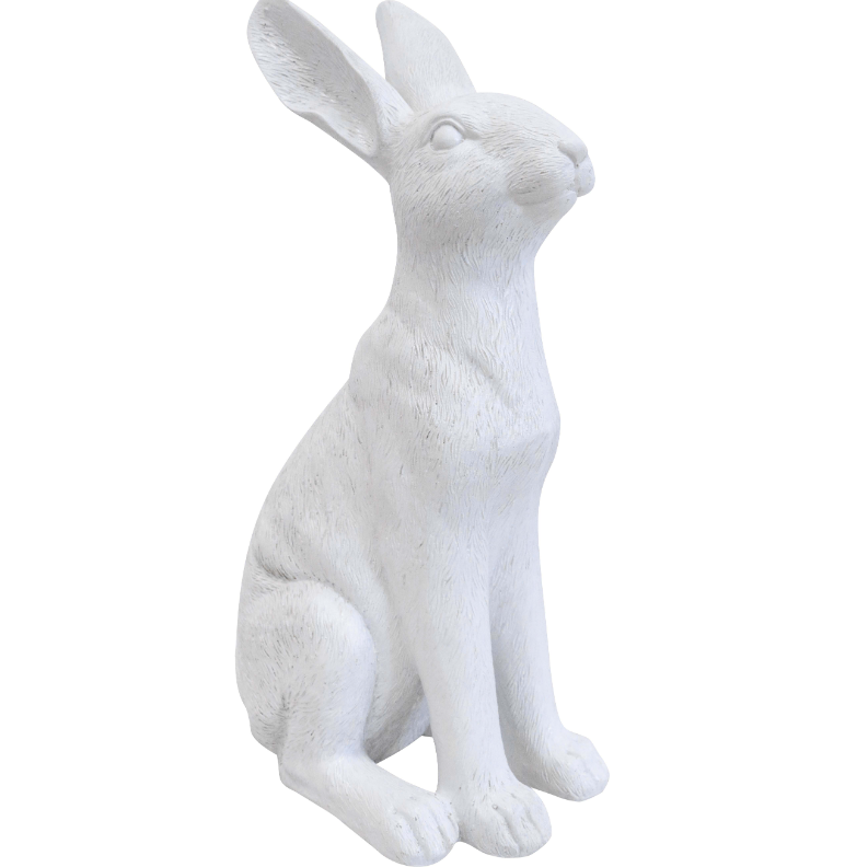 Sitting Hare Medium White