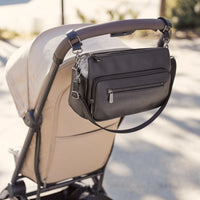 Multitasker Pram Caddy 2.0 | Black Vegan Leather