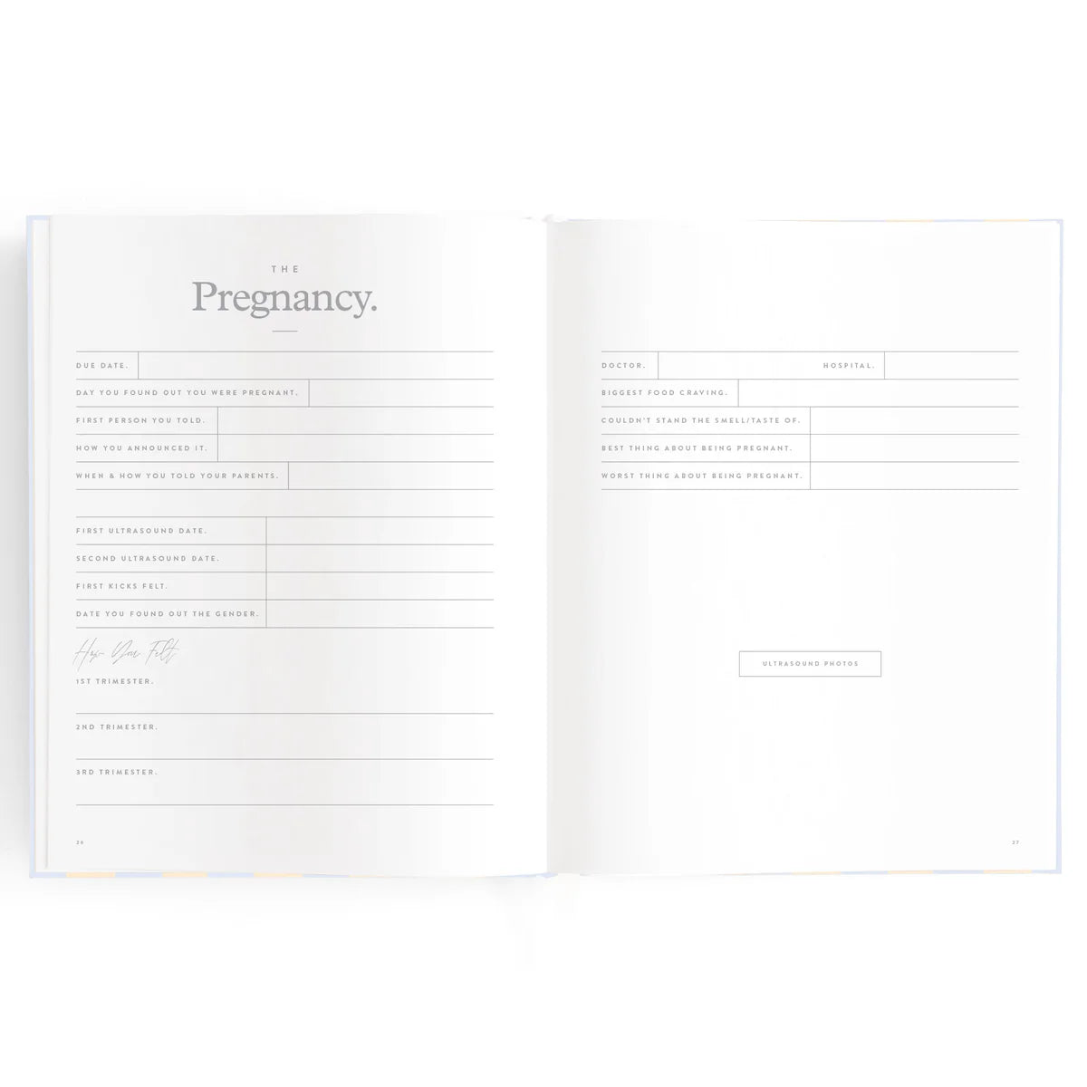 Baby Book Cloud Stripe 0-6 Years | Keepsake  3rd Edition