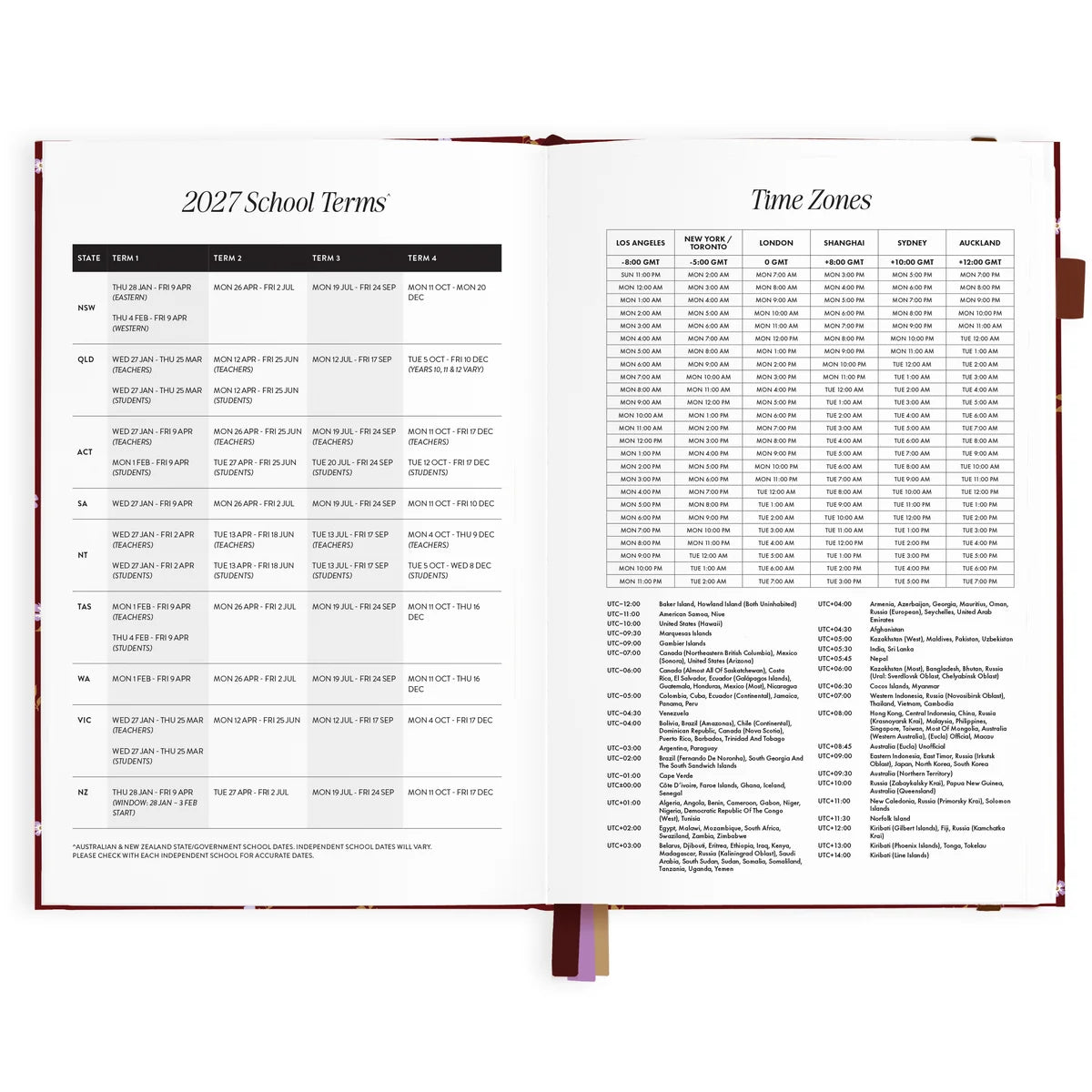 2027 A5 Vertical Planner | Cherry Wisteria