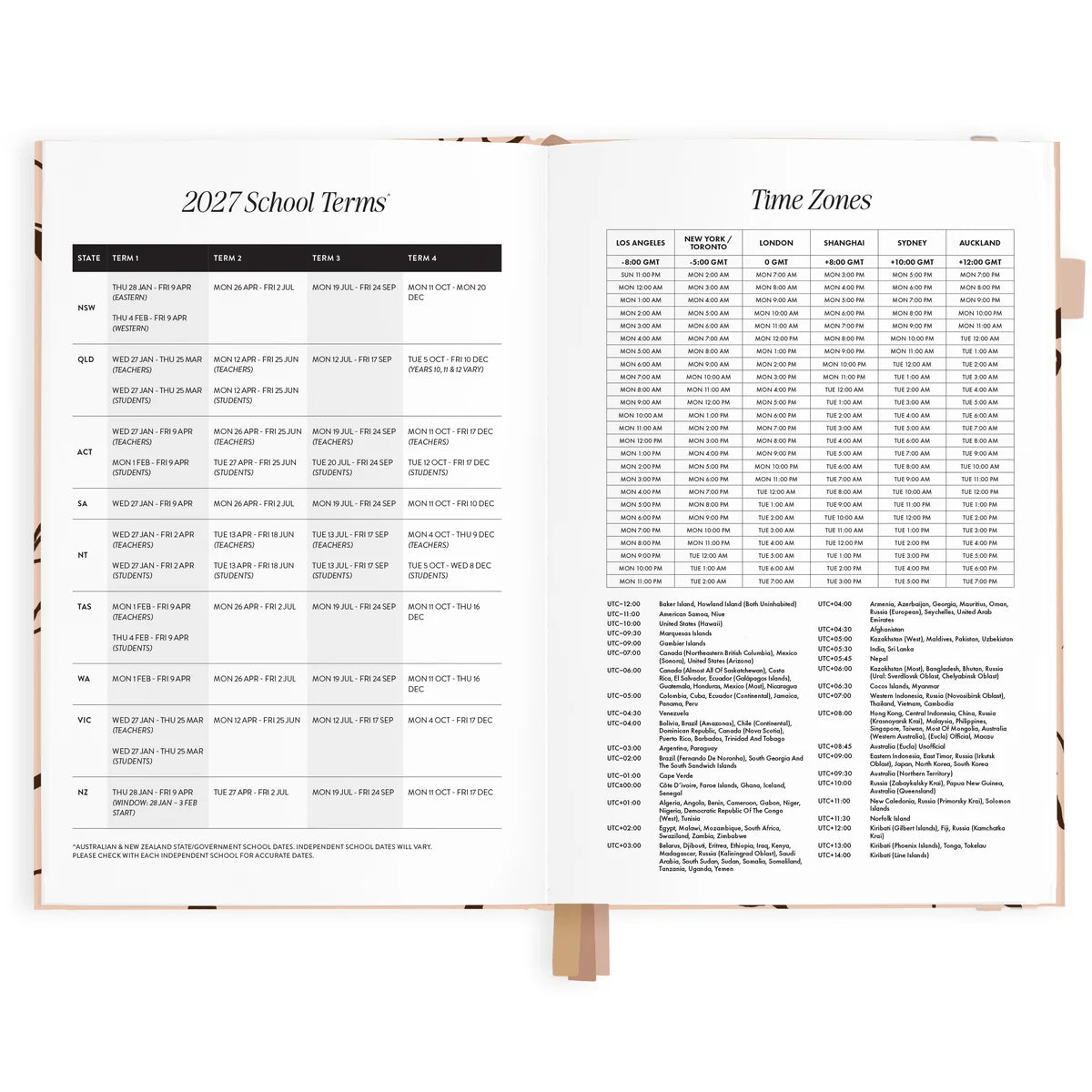 2027 A5 Vertical Planner | Amalfi Latte