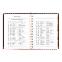 2027 A4 Academic Vertical Planner | Merlot Pinstripe