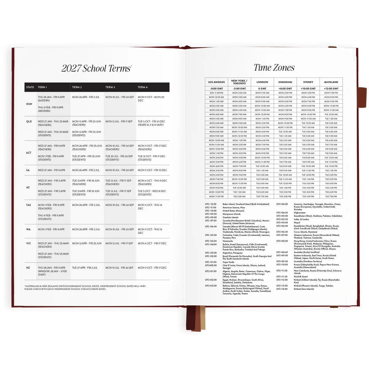 2027 A5 Horizontal Planner | Cherry