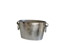 Antiqued Nickel Oval Bucket "Heritage Polo"