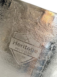 Antiqued Nickel Oval Bucket "Heritage Polo"