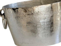 Antiqued Nickel Oval Bucket "Heritage Polo"