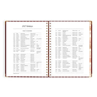 2027 A4 Academic Vertical Planner | Merlot Pinstripe