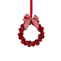 Bell/Bow Wreath Metal | Red