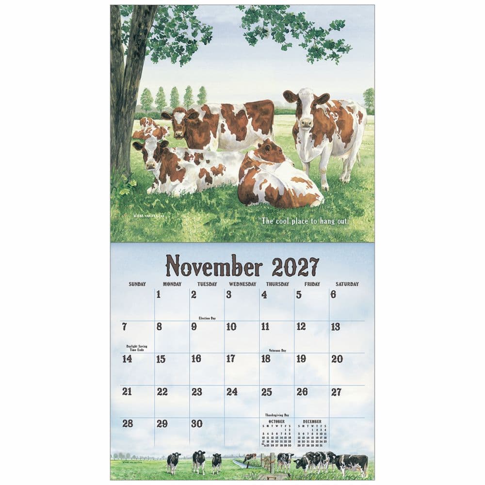 Cows In The Meadow 2027 | Wall Calendar
