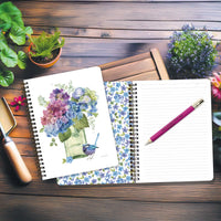 Blue Wren Hydrangeas Medium Notebook