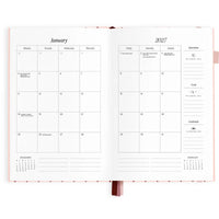 2027 A5 Horizontal Planner | Rosé Pinstripe