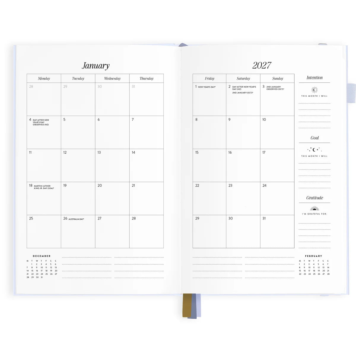 2027 A5 Vertical Planner | Powder