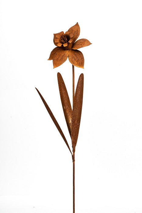 Rust Daffodil Garden Pot Stake