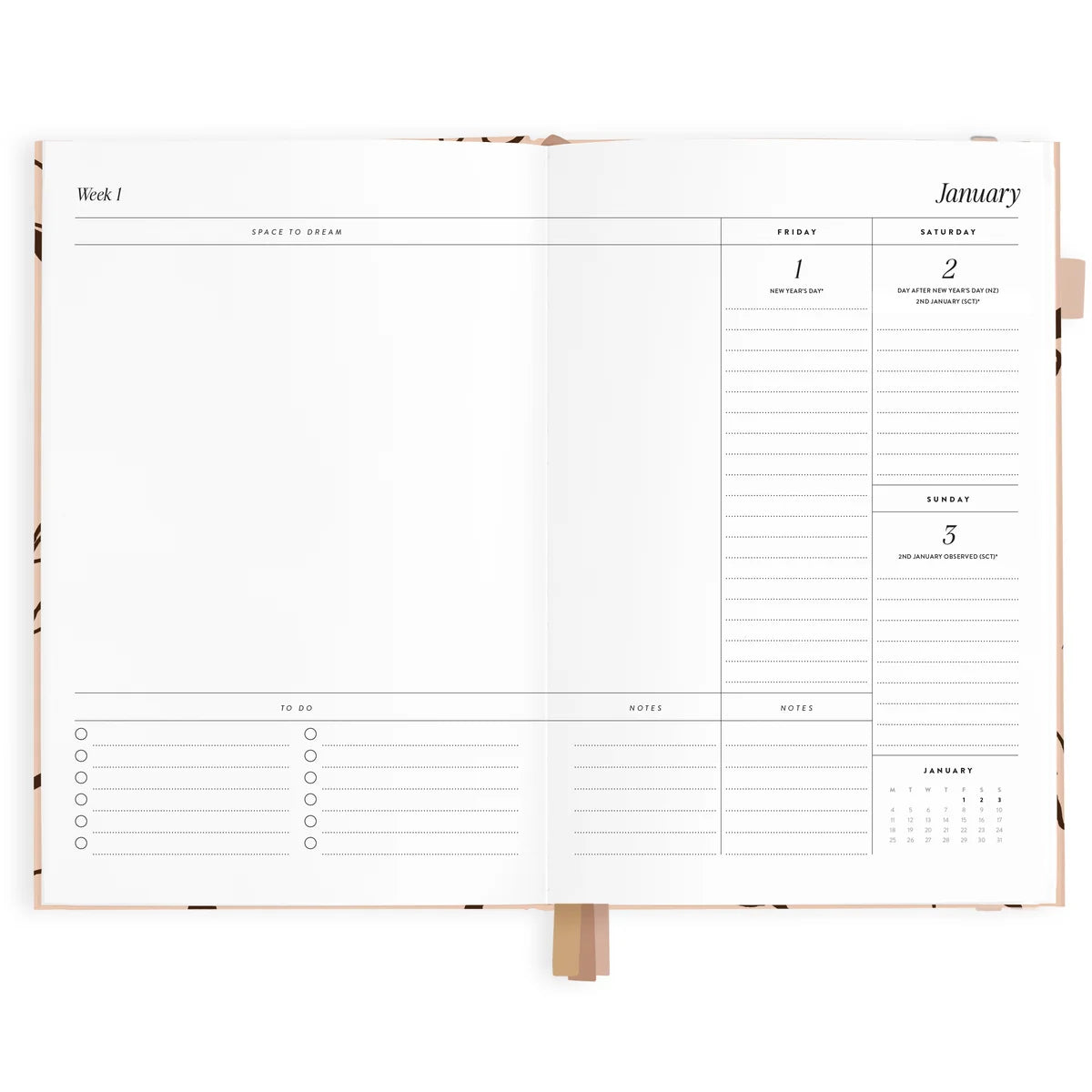 2027 A5 Vertical Planner | Amalfi Latte